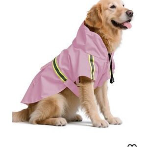 Dog Rain Coat, Waterproof Adjustable Dog Rain Jackets, Reflective Medium